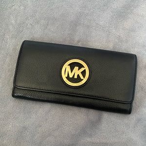 Michael Kors Black & Gold Wallet